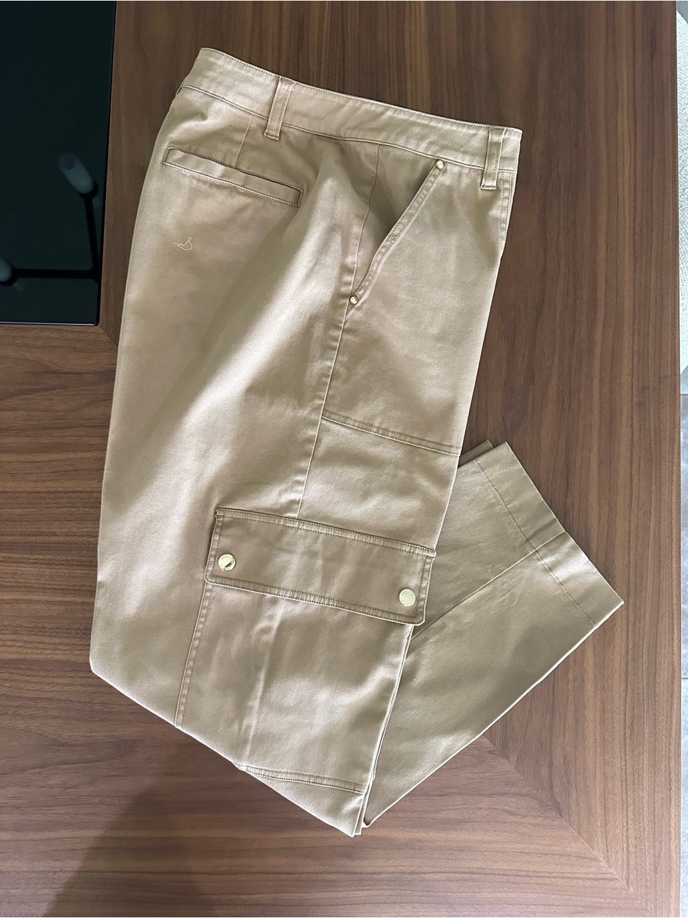 Women  Michael Kors Beige Cargo Pants - Casual Utility Style